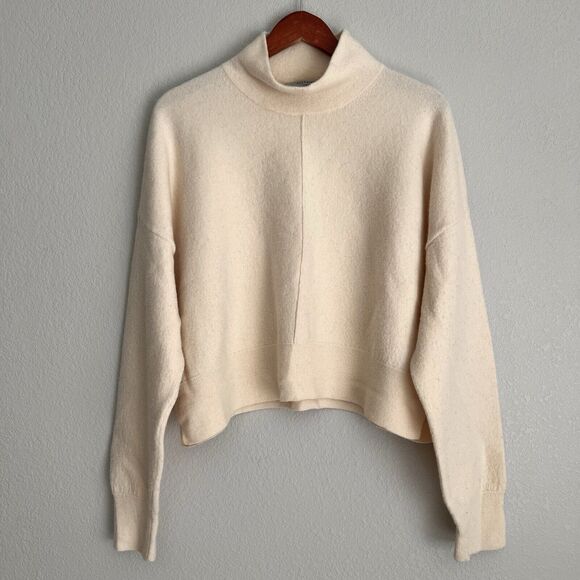 AllSaints Sweaters - ALLSAINTS LYDI SHIRT JUMPER SIZE LARGE WOOL CREAM